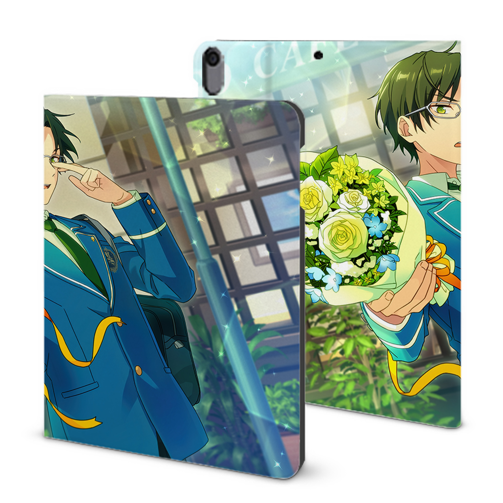 あんさんぶるスターズ! Ensemble Stars IPad ケース ブック型 PUレザー TPU 耐衝撃 軽量 薄型 ペン収納なし 全面保護 IPad 各モデル対応